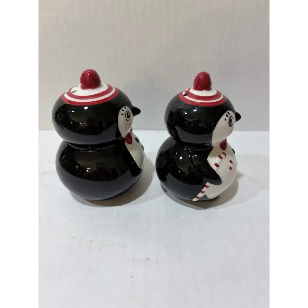 Johanna Parker Carnival Cottage Christmas Penguin Salt & Pepper Shaker Set